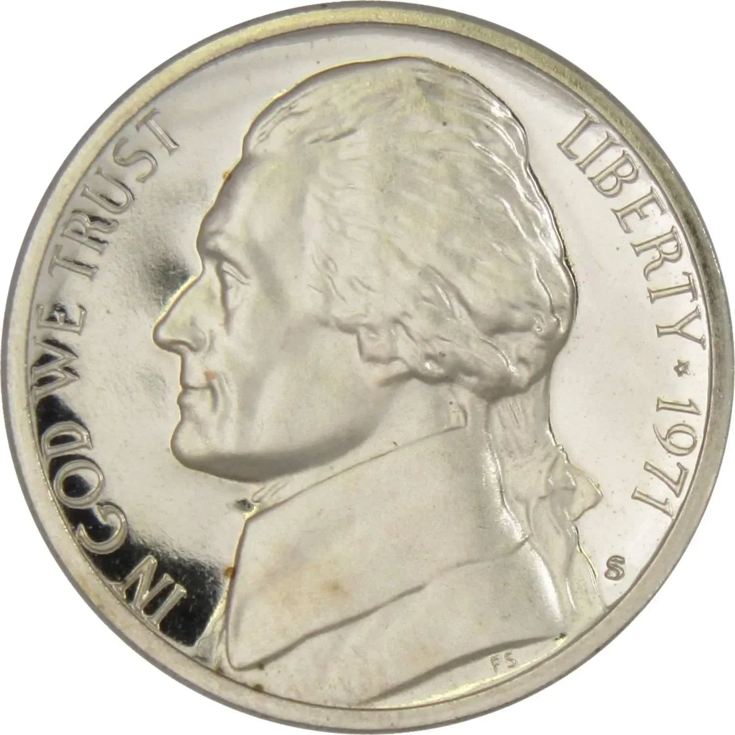1971 S Jefferson Nickel 5 Cent Piece Choice Proof 5c US Coin Collectible