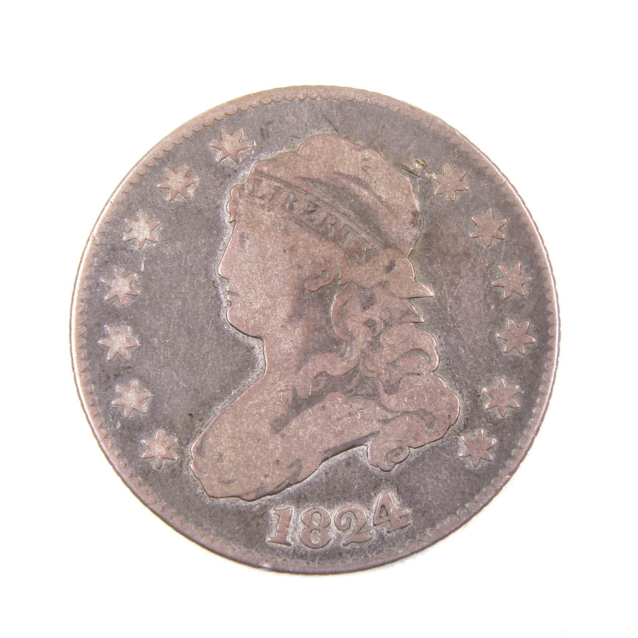 1824 Capped Bust Quarter VG Very Good 89.24% Silver 25c SKU:CPC1736