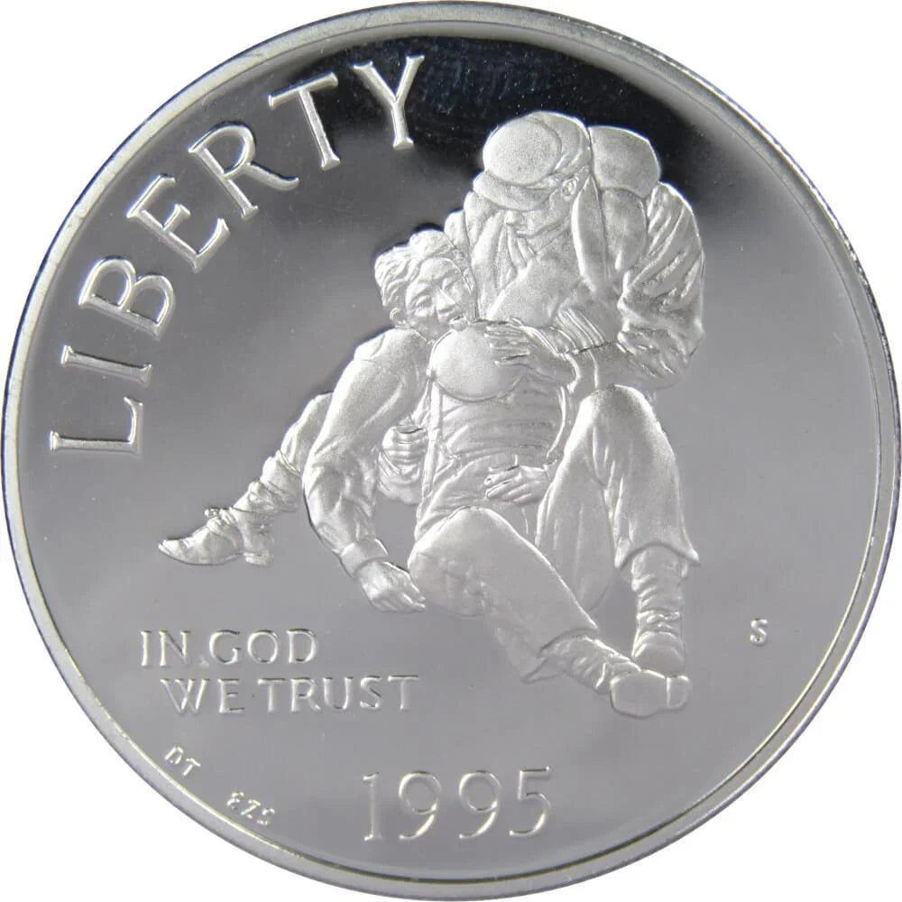 Civil War Battlefield Commemorative 1995 S 90% Silver Dollar Proof $1 Coin