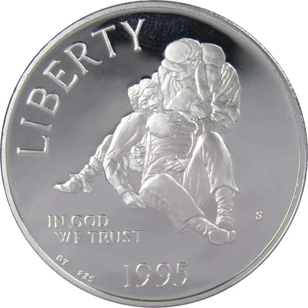 Civil War Battlefield Commemorative 1995 S 90% Silver Dollar Proof $1 Coin