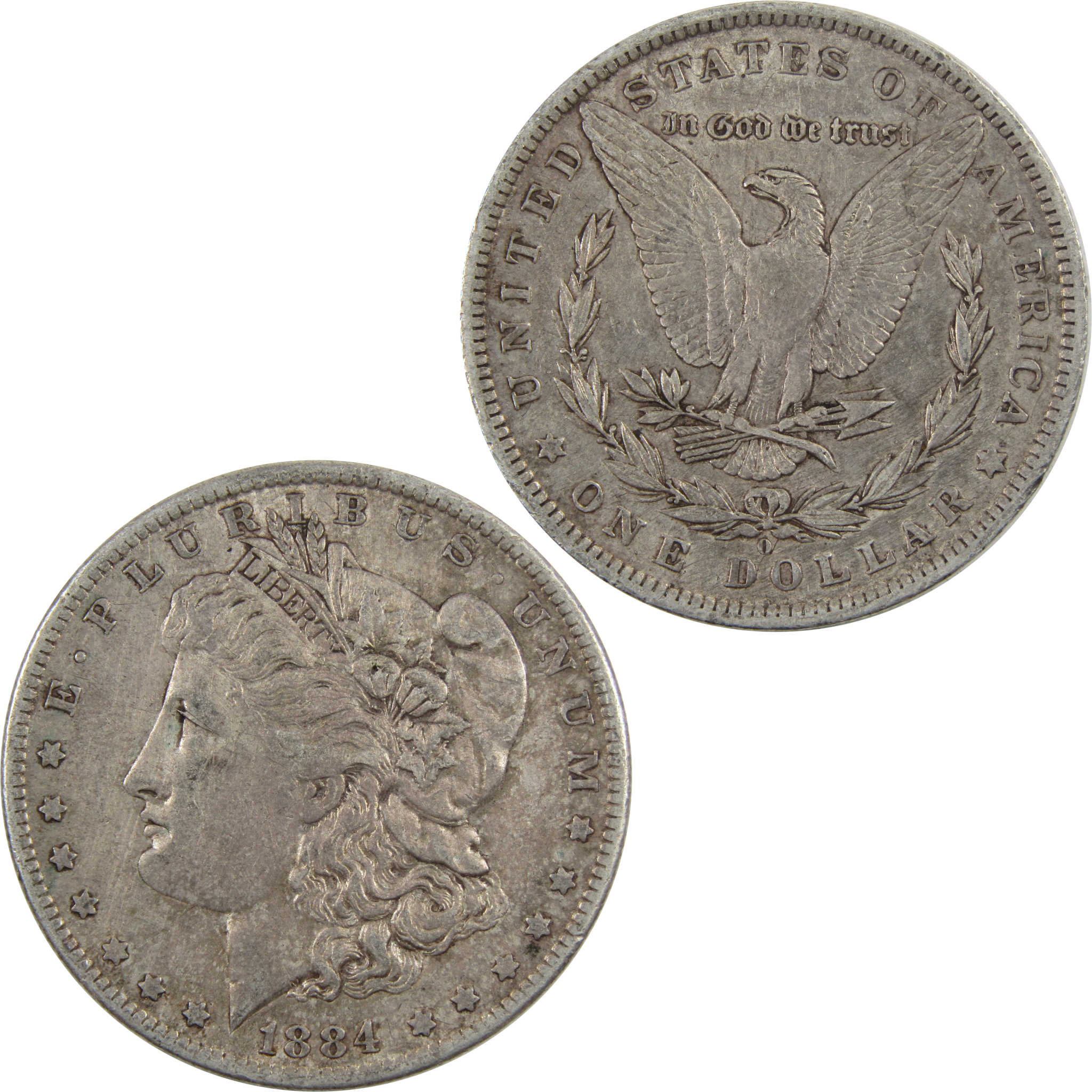 1884 O Morgan Dollar VF Very Fine 90% Silver $1 Coin SKU:I4885 - Morgan coin - Morgan silver dollar - Morgan silver dollar for sale - Profile Coins & Collectibles