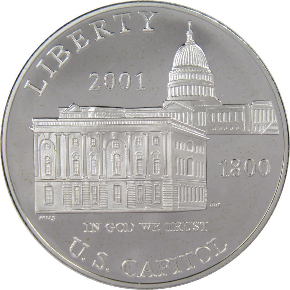 U.S. Capitol Visitor Center Commemorative 2001 P 90% Silver Dollar Proof $1 Coin