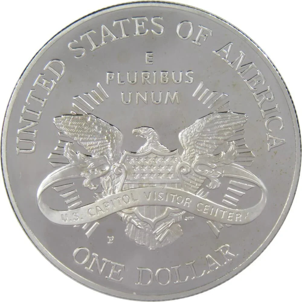 U.S. Capitol Visitor Center Commemorative 2001 P 90% Silver Dollar Proof $1 Coin
