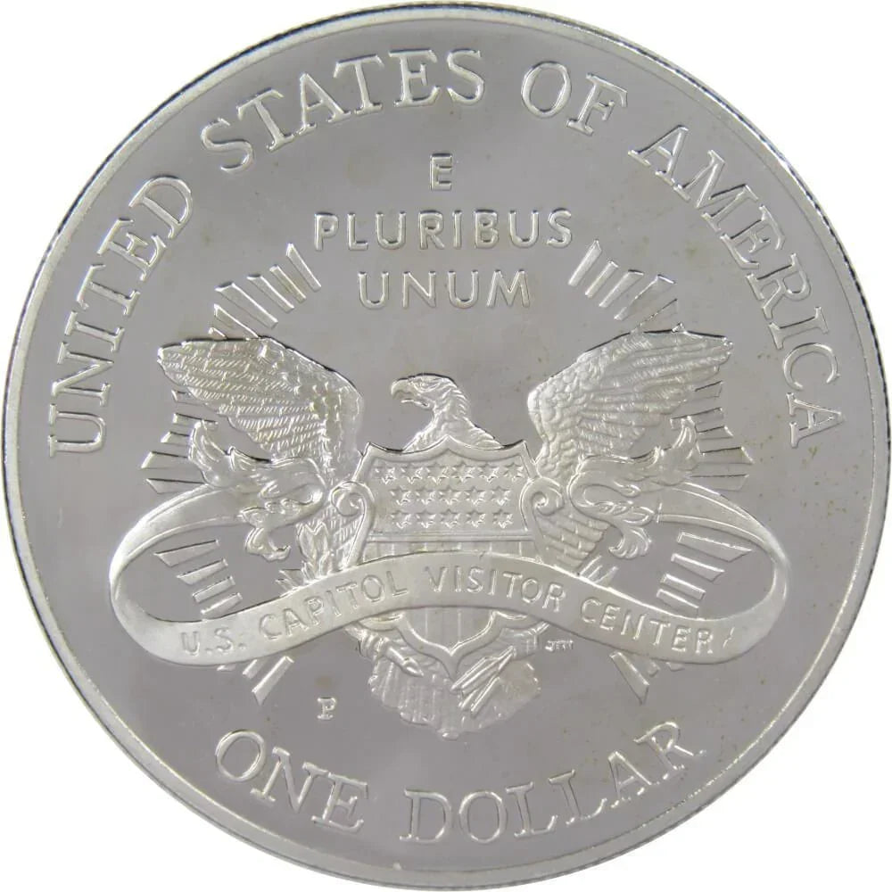 U.S. Capitol Visitor Center Commemorative 2001 P 90% Silver Dollar Proof $1 Coin