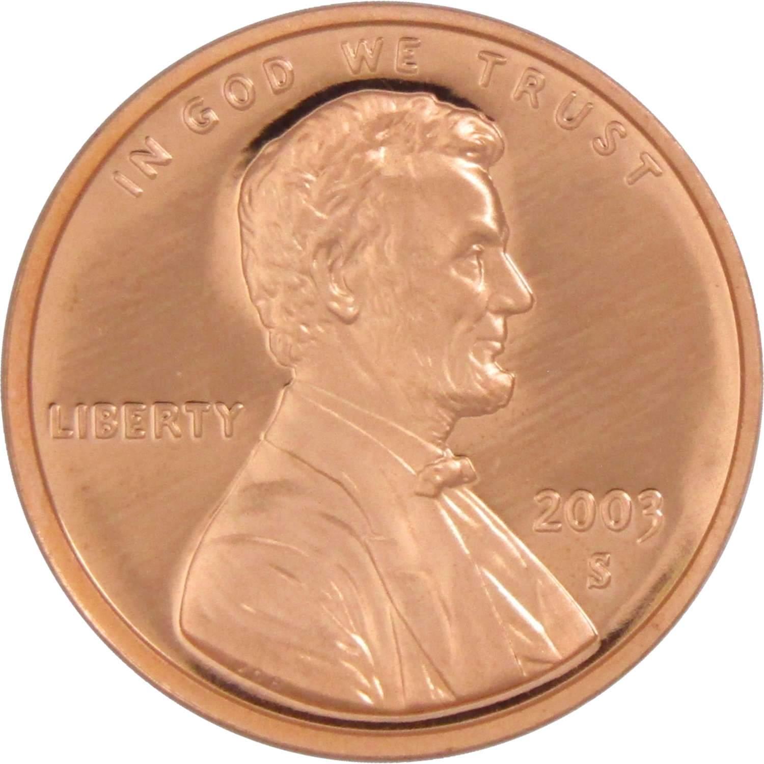 2003 S Lincoln Memorial Cent Choice Proof Penny 1c Coin Collectible