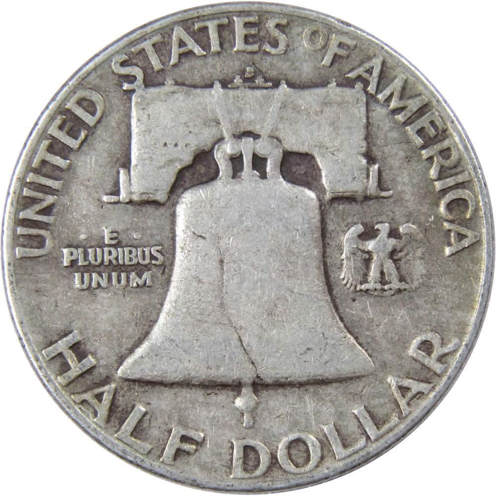 1953 D Franklin Half Dollar AG About Good 90% Silver 50c US Coin Collectible