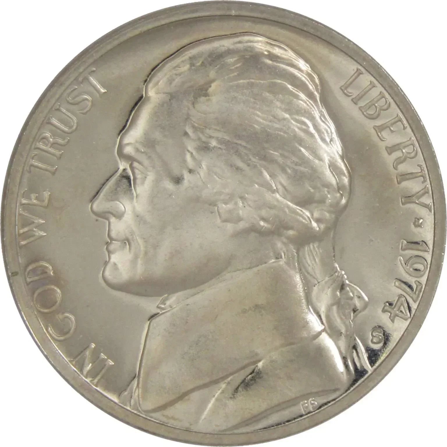 1974 S Jefferson Nickel 5 Cent Piece Choice Proof 5c US Coin Collectible