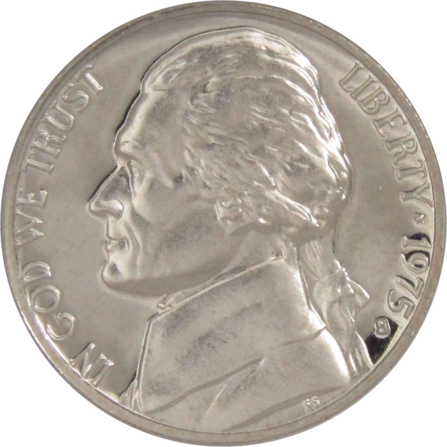 1975 S Jefferson Nickel 5 Cent Piece Choice Proof 5c US Coin Collectible