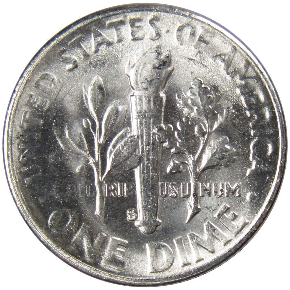 1955 S Roosevelt Dime BU Uncirculated Mint State 90% Silver 10c US Coin