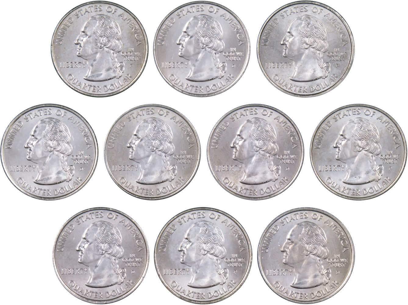 2006 P&D State Quarter 10 Coin Set BU Uncirculated Mint State 25c Collectible