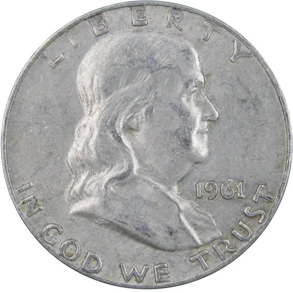 1961 D Franklin Half Dollar XF EF Extremely Fine 90% Silver 50c US Coin
