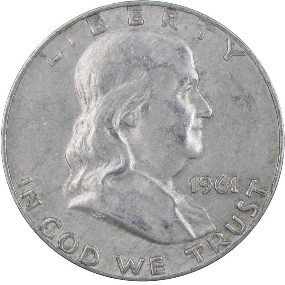 1961 D Franklin Half Dollar XF EF Extremely Fine 90% Silver 50c US Coin