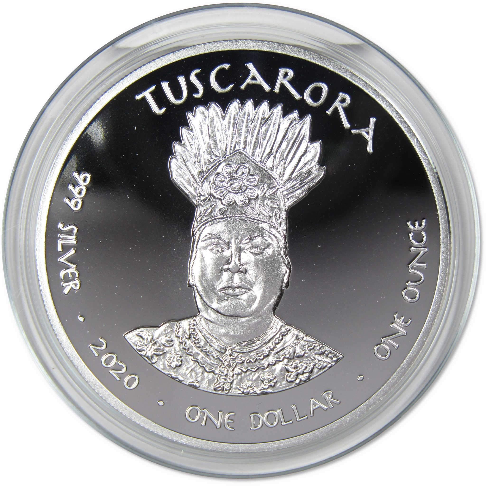 2020 Native American Jamul Tuscarora Opossum 1 oz .999 Fine Silver $1 Proof