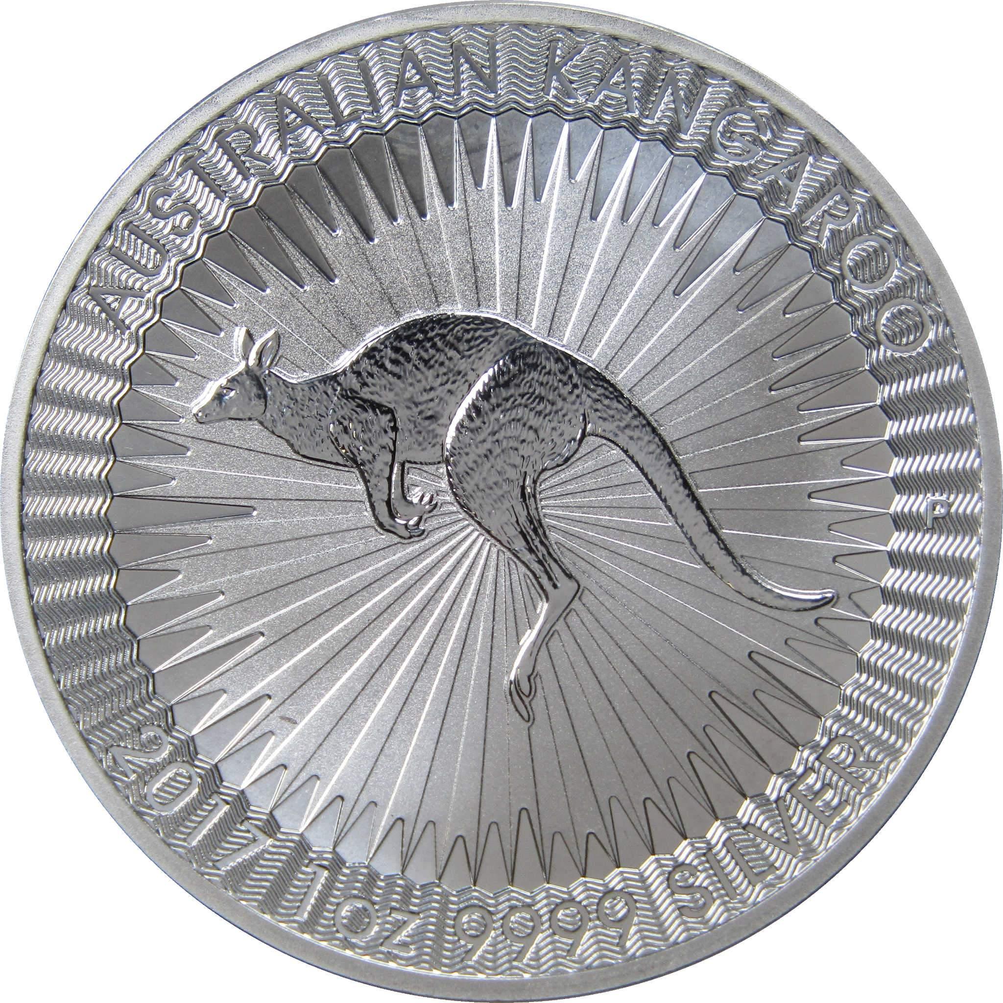 2017 Australian Kangaroo BU Brilliant Uncirculated 1 oz .9999 Silver