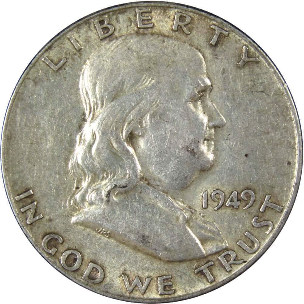 1949 Franklin Half Dollar XF EF Extremely Fine 90% Silver 50c US Coin