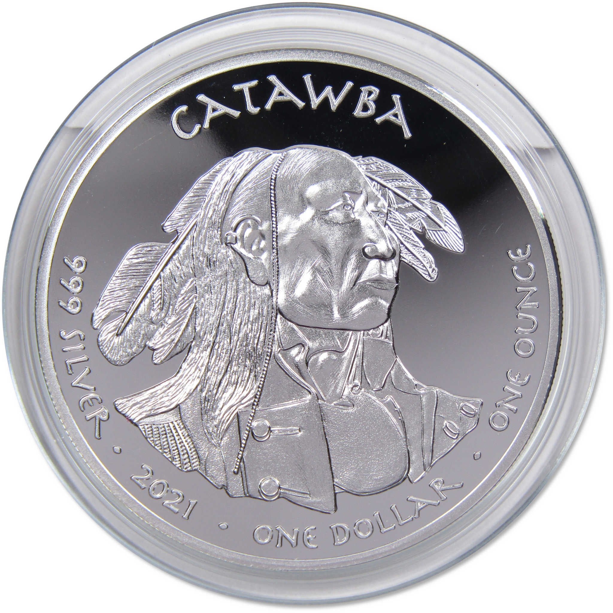 2021 Native American Jamul Catawba Tennessee Cave Salamander Silver $1 Proof