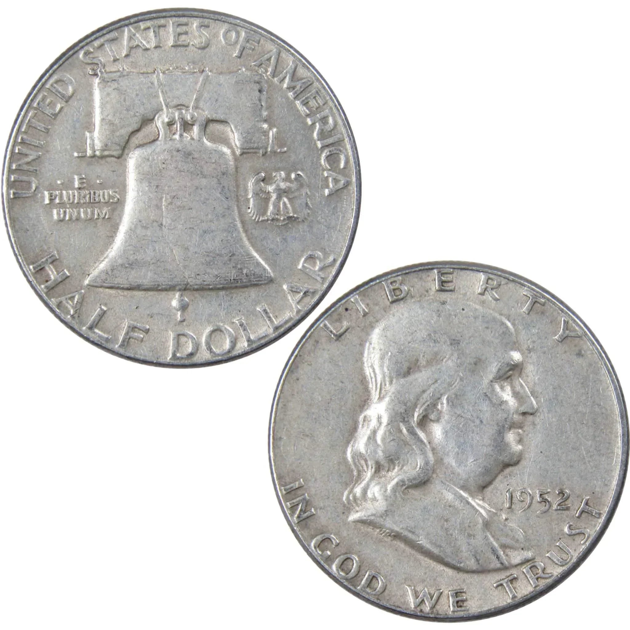1952 Franklin Half Dollar VF Very Fine 90% Silver 50c US Coin Collectible