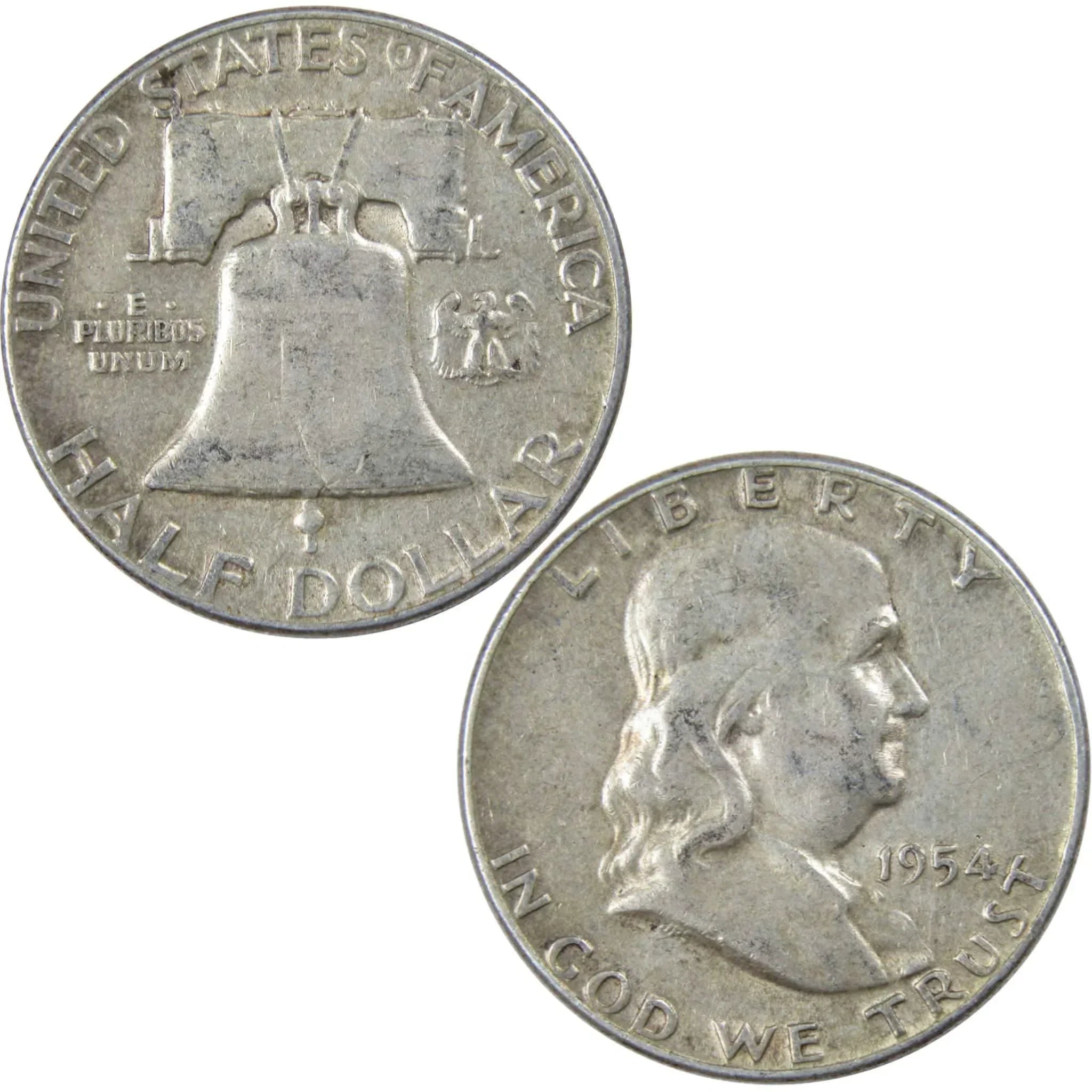 1954 Franklin Half Dollar VF Very Fine 90% Silver 50c US Coin Collectible