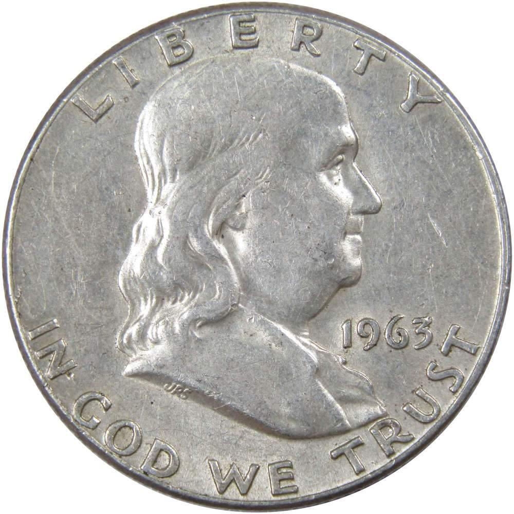 1963 Franklin Half Dollar XF EF Extremely Fine 90% Silver 50c US Coin