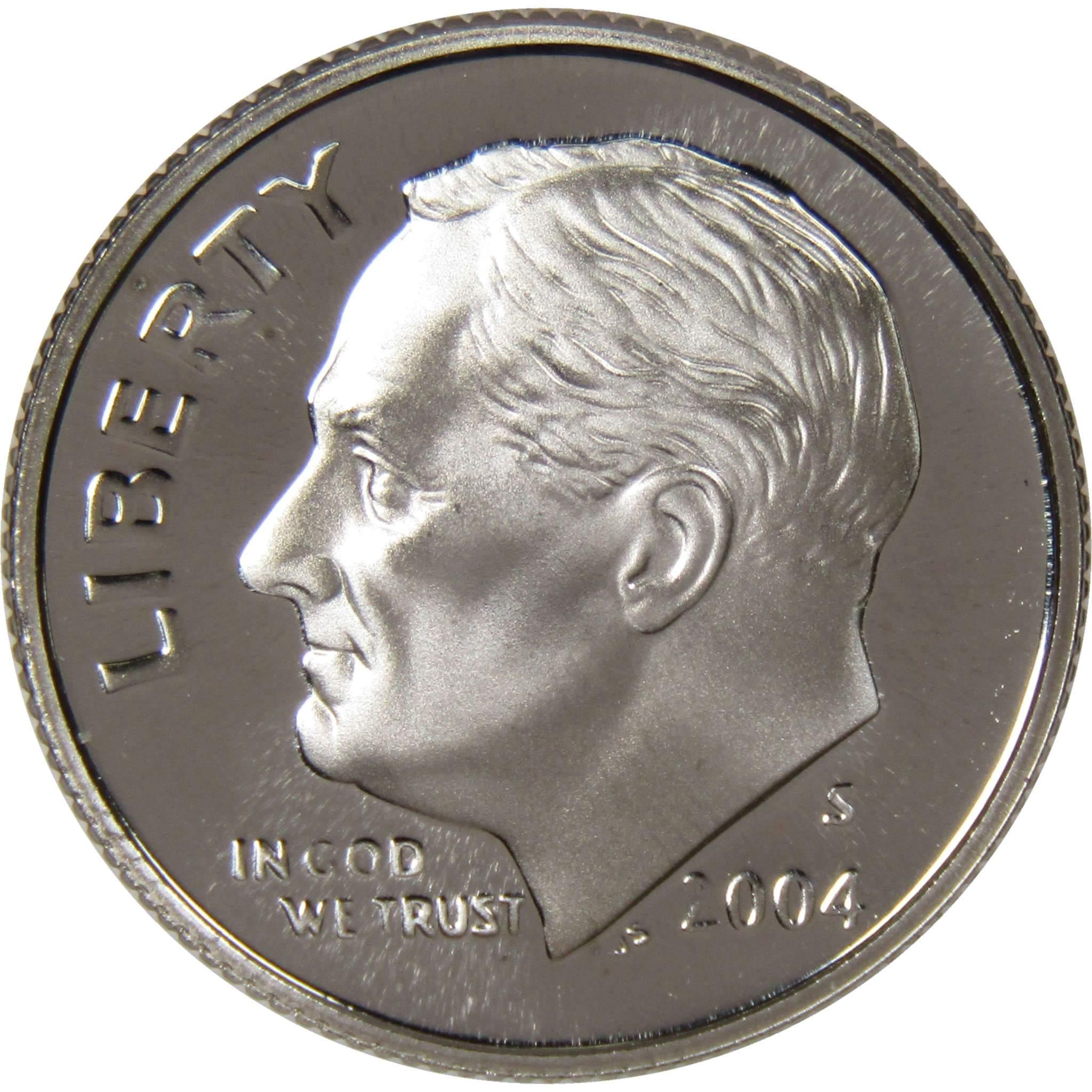 2004 S Roosevelt Dime Choice Proof Clad 10c US Coin Collectible