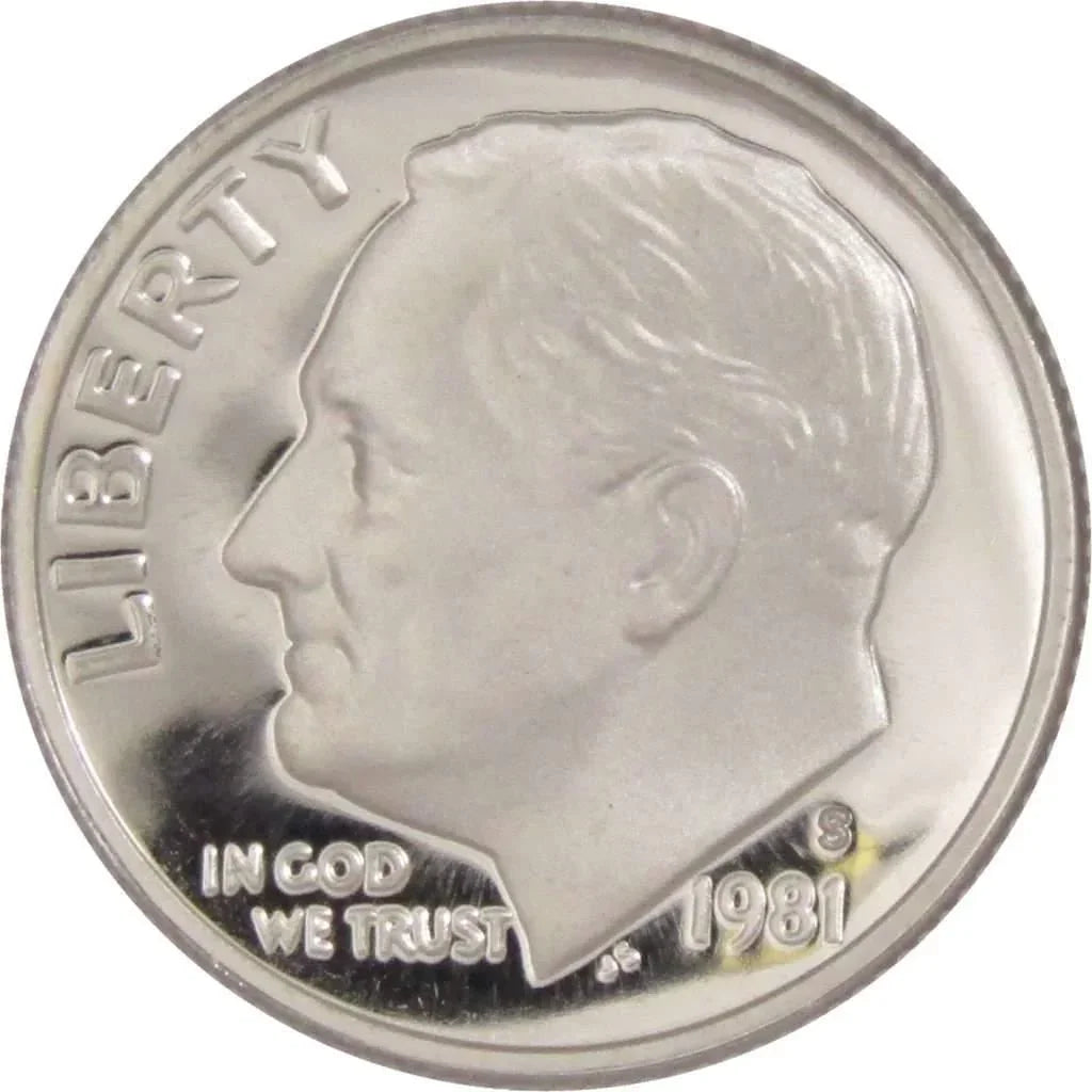 1981 S Type 1 Roosevelt Dime Choice Proof 10c US Coin Collectible