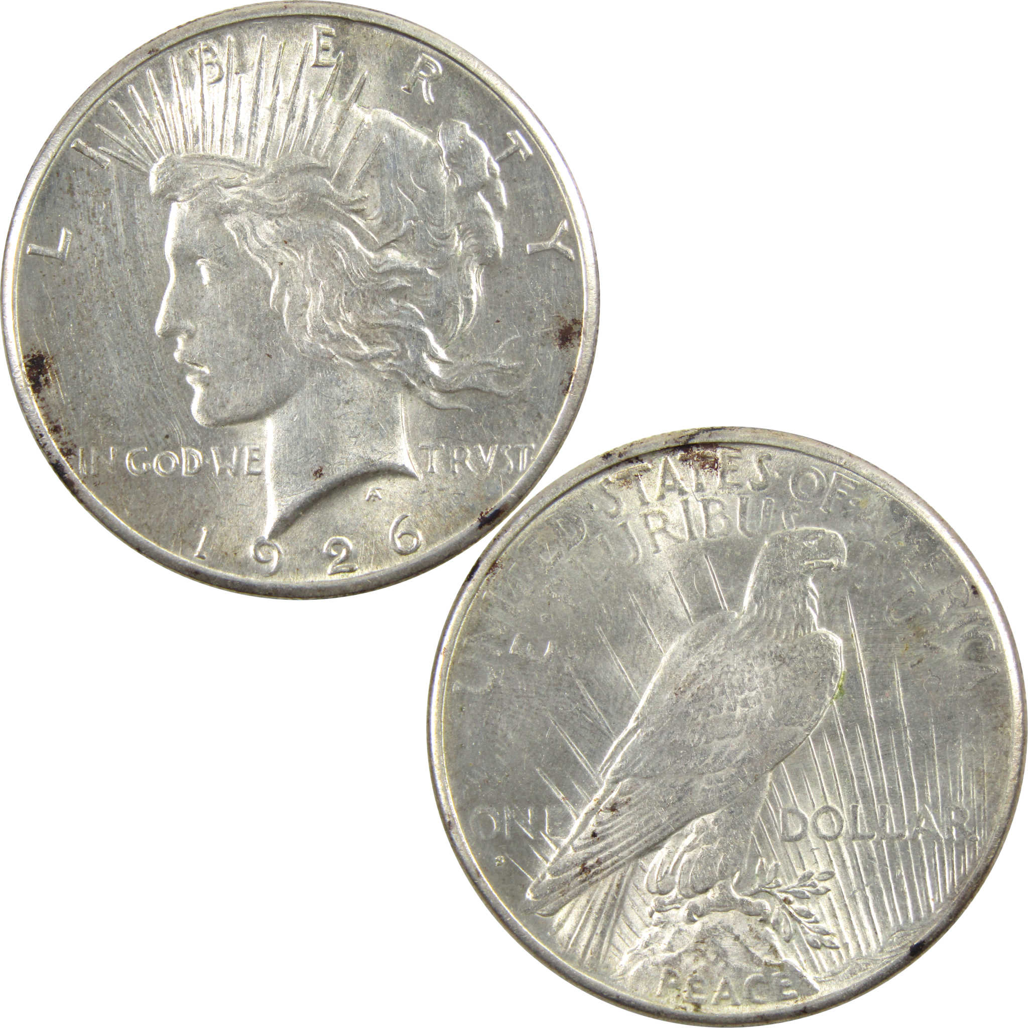 1926 S Peace Dollar AU About Uncirculated 90% Silver $1 Coin SKU:I5739