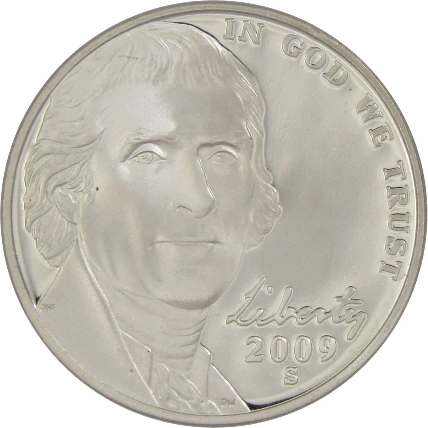 2009 S Jefferson Nickel 5 Cent Piece Choice Proof 5c US Coin Collectible