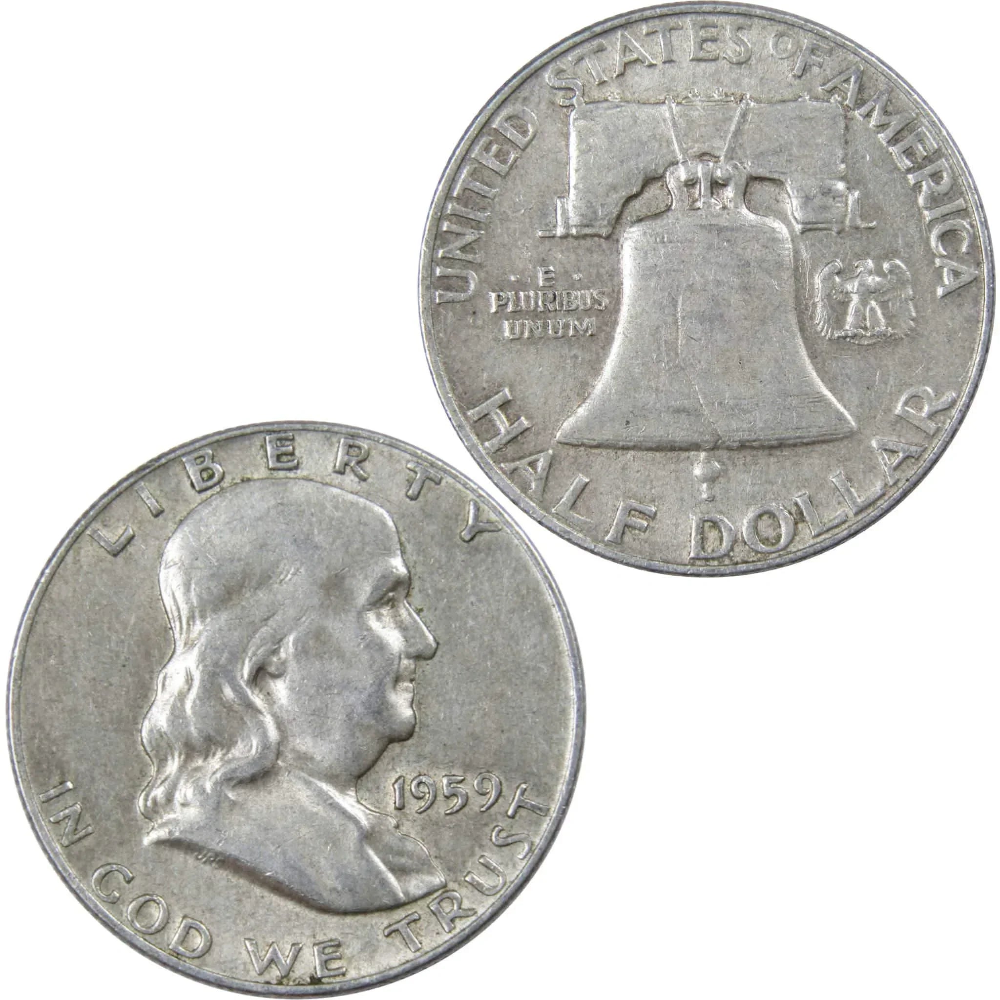 1959 Franklin Half Dollar XF EF Extremely Fine 90% Silver 50c US Coin
