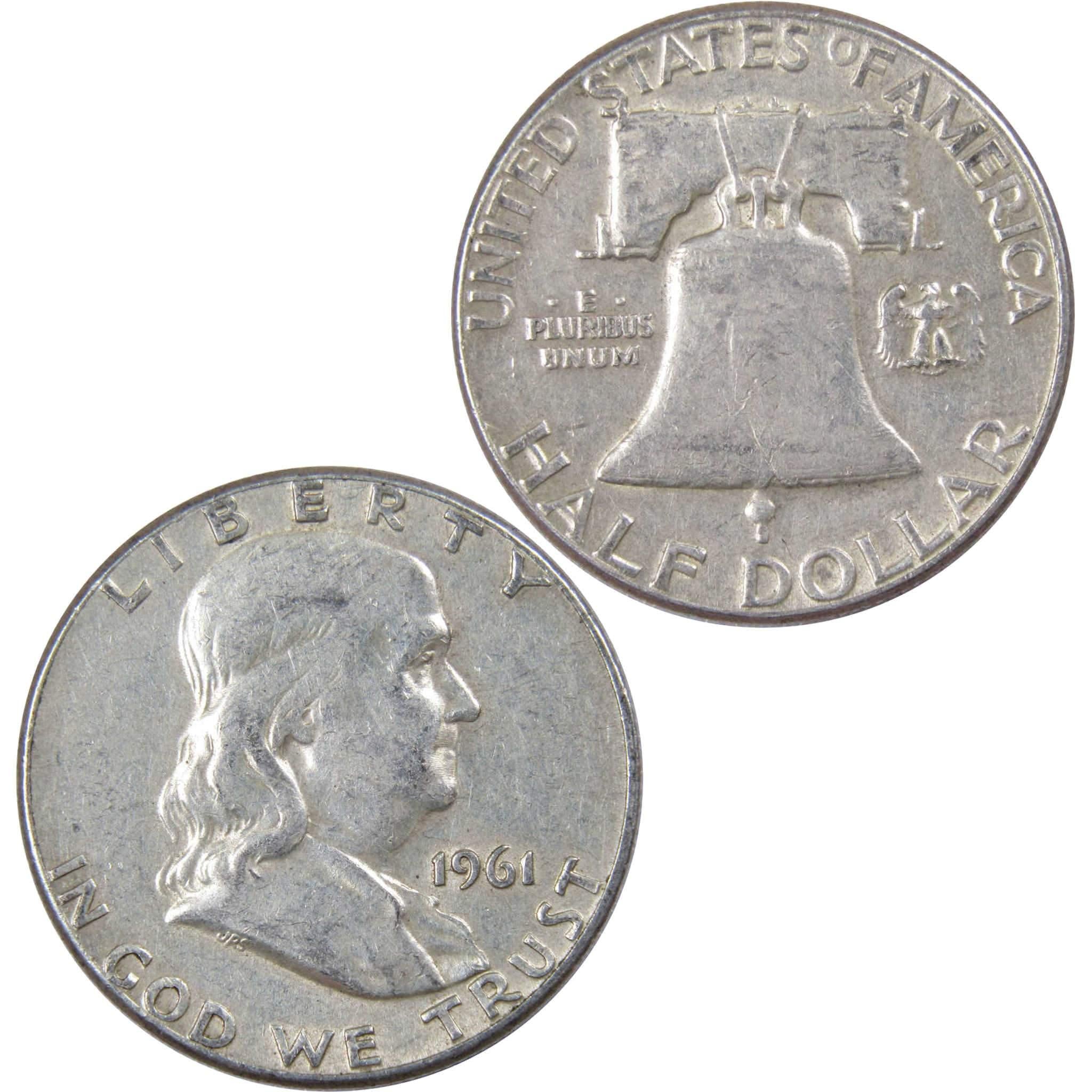 1961 Franklin Half Dollar VF Very Fine 90% Silver 50c US Coin Collectible