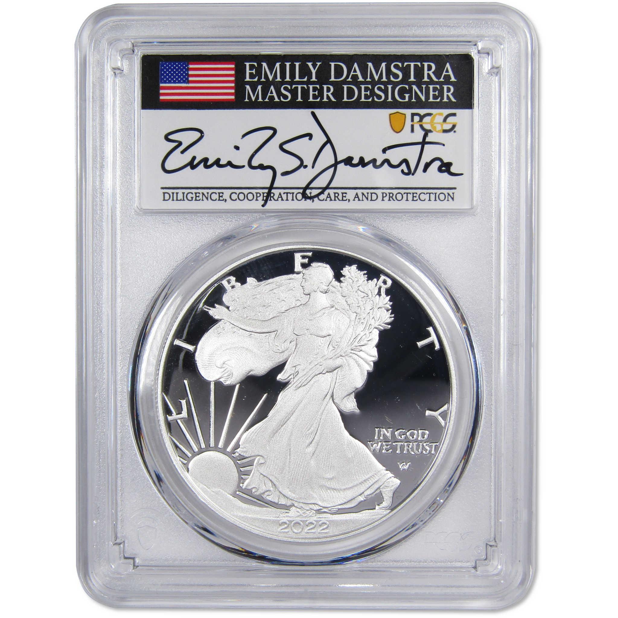 2022 W American Silver Eagle PR70 PCGS 1st Strike Damstra SKU:OPC25
