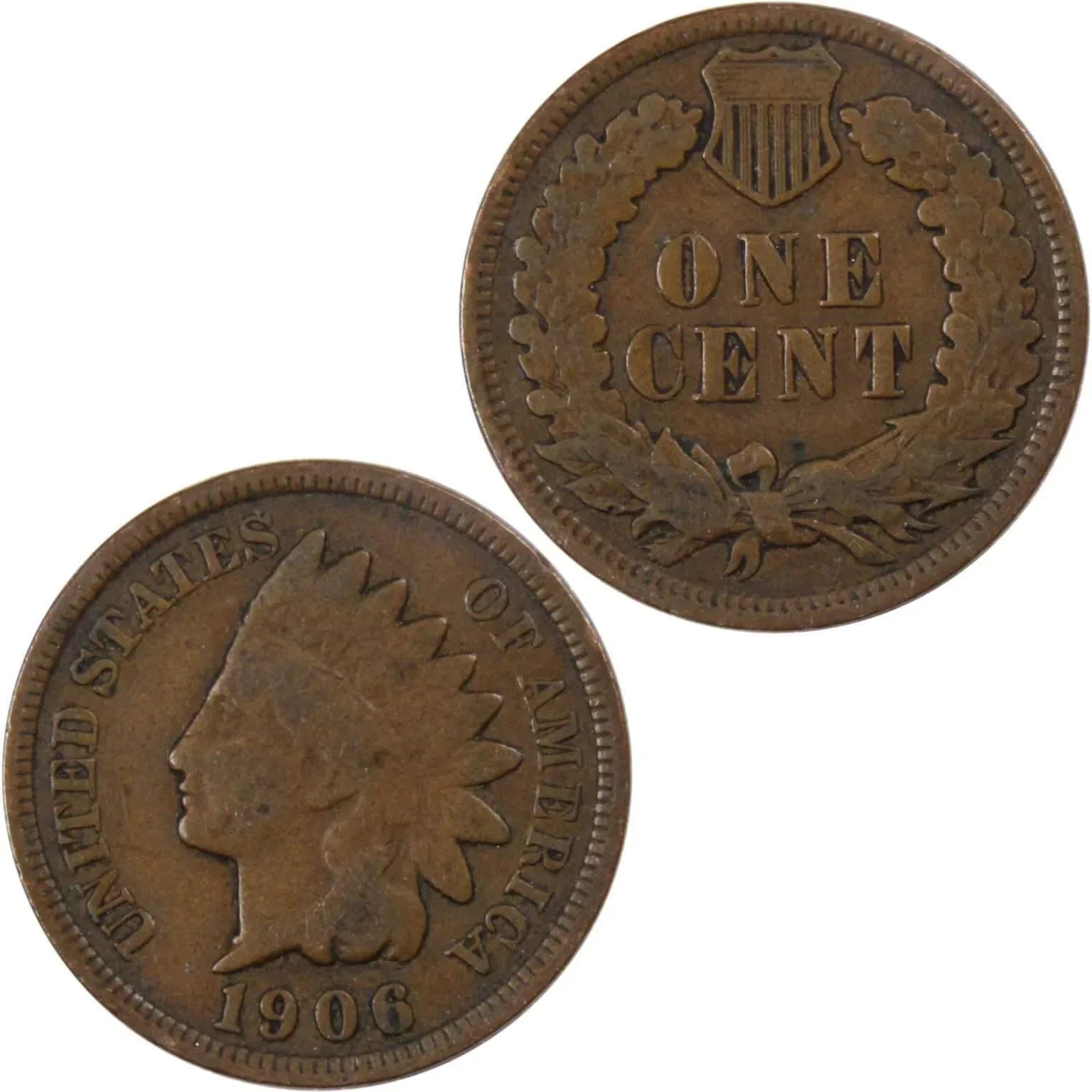1906 Indian Head Cent G Good Bronze Penny 1c Coin Collectible
