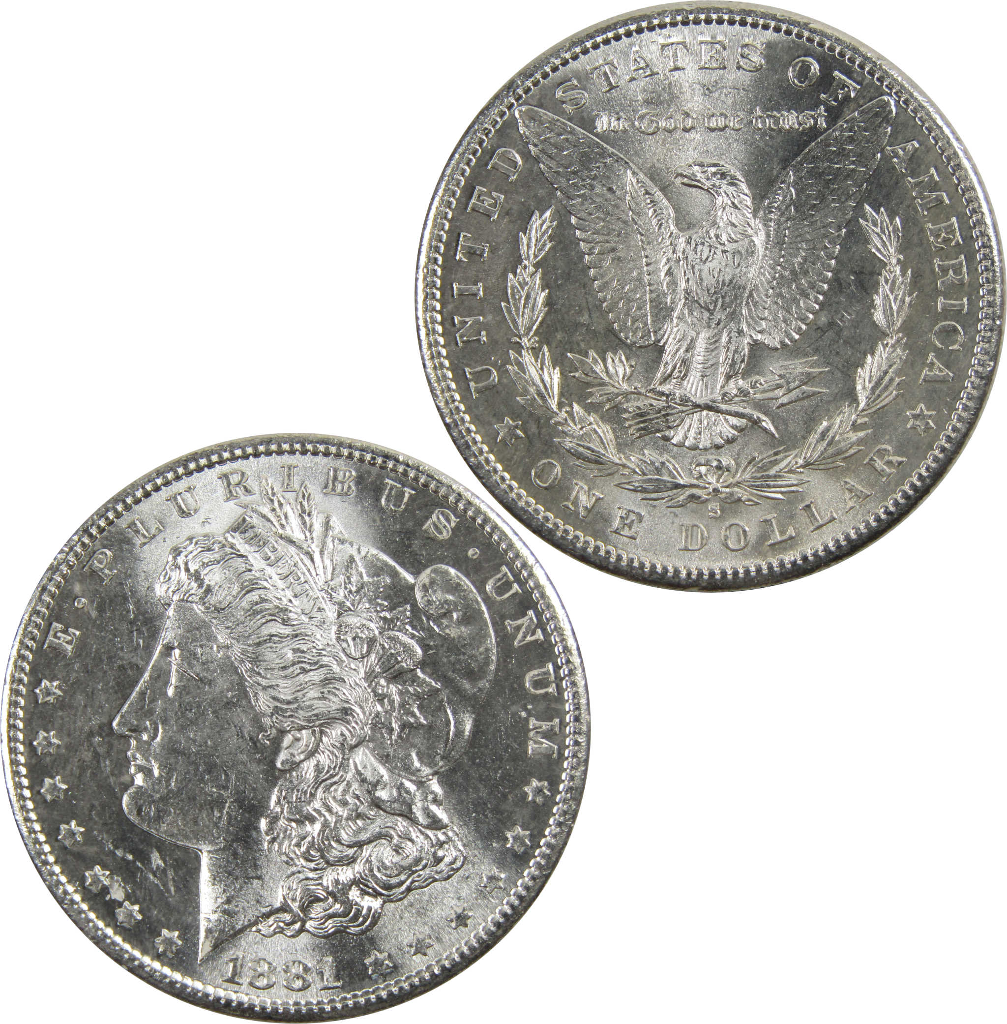 1881 S Morgan Dollar BU Uncirculated 90% Silver $1 Coin SKU:I5329 - Morgan coin - Morgan silver dollar - Morgan silver dollar for sale - Profile Coins & Collectibles