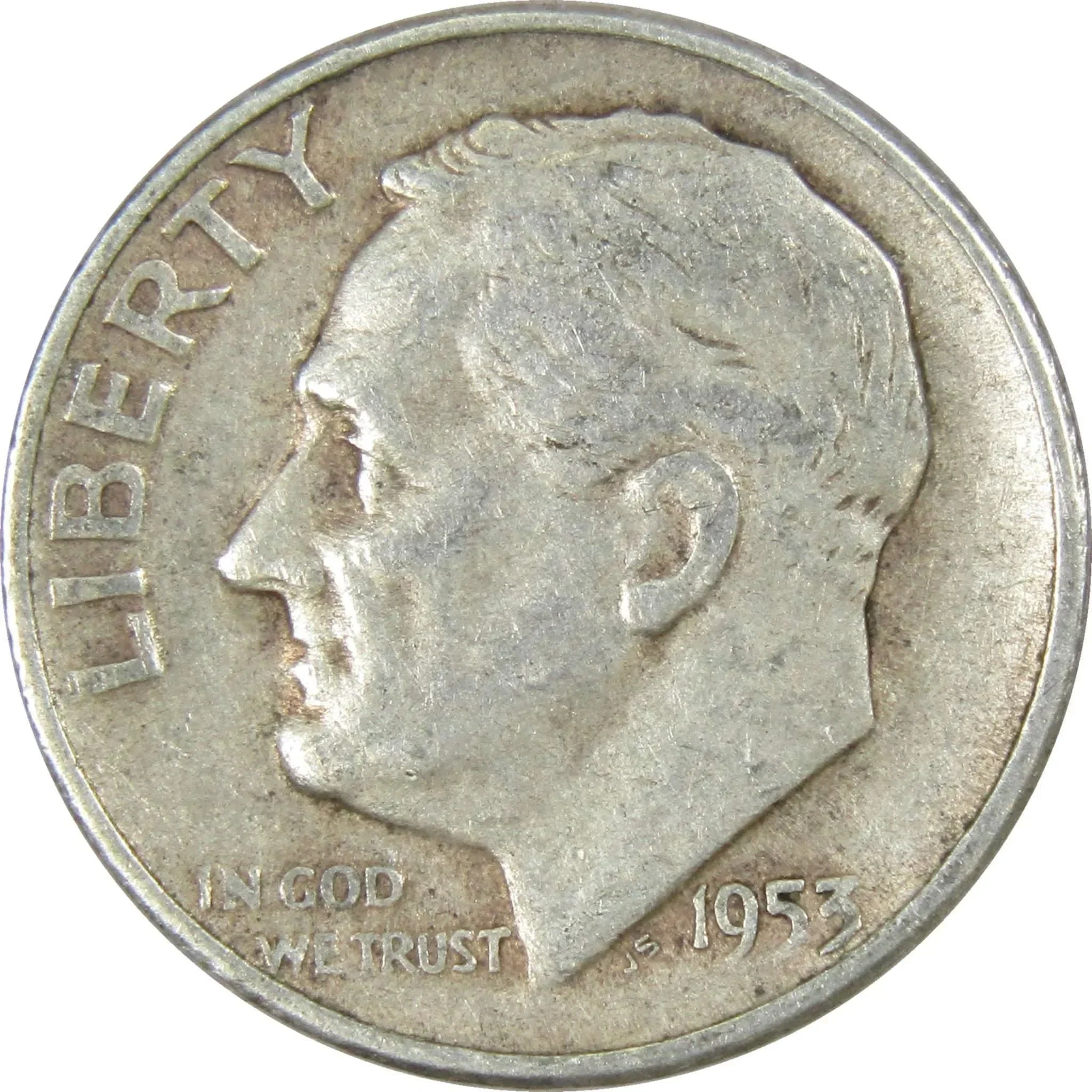 1953 S Roosevelt Dime AG About Good 90% Silver 10c US Coin Collectible