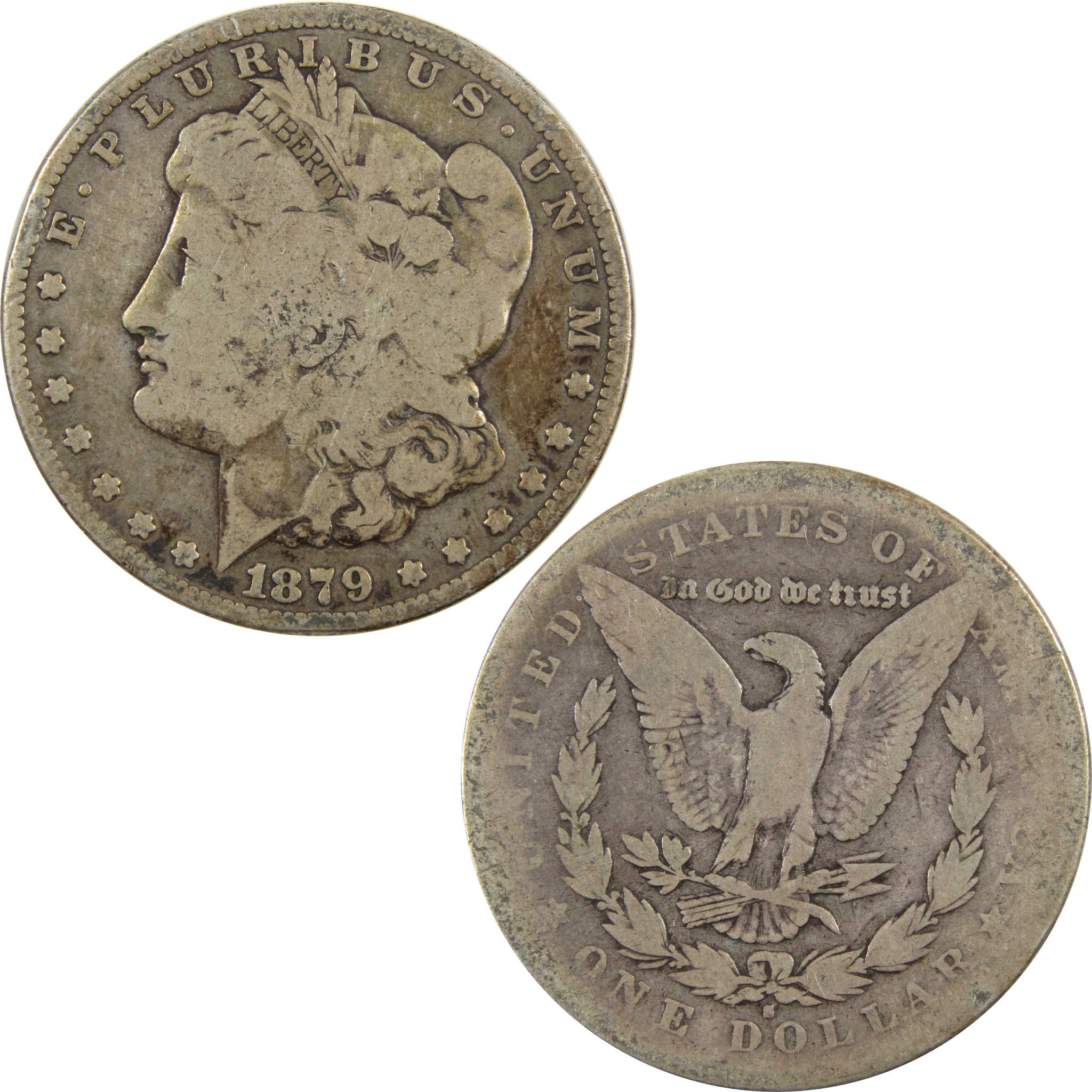 1879 S Rev 78 Morgan Dollar AG About Good 90% Silver $1 Coin SKU:I4833 - Morgan coin - Morgan silver dollar - Morgan silver dollar for sale - Profile Coins & Collectibles