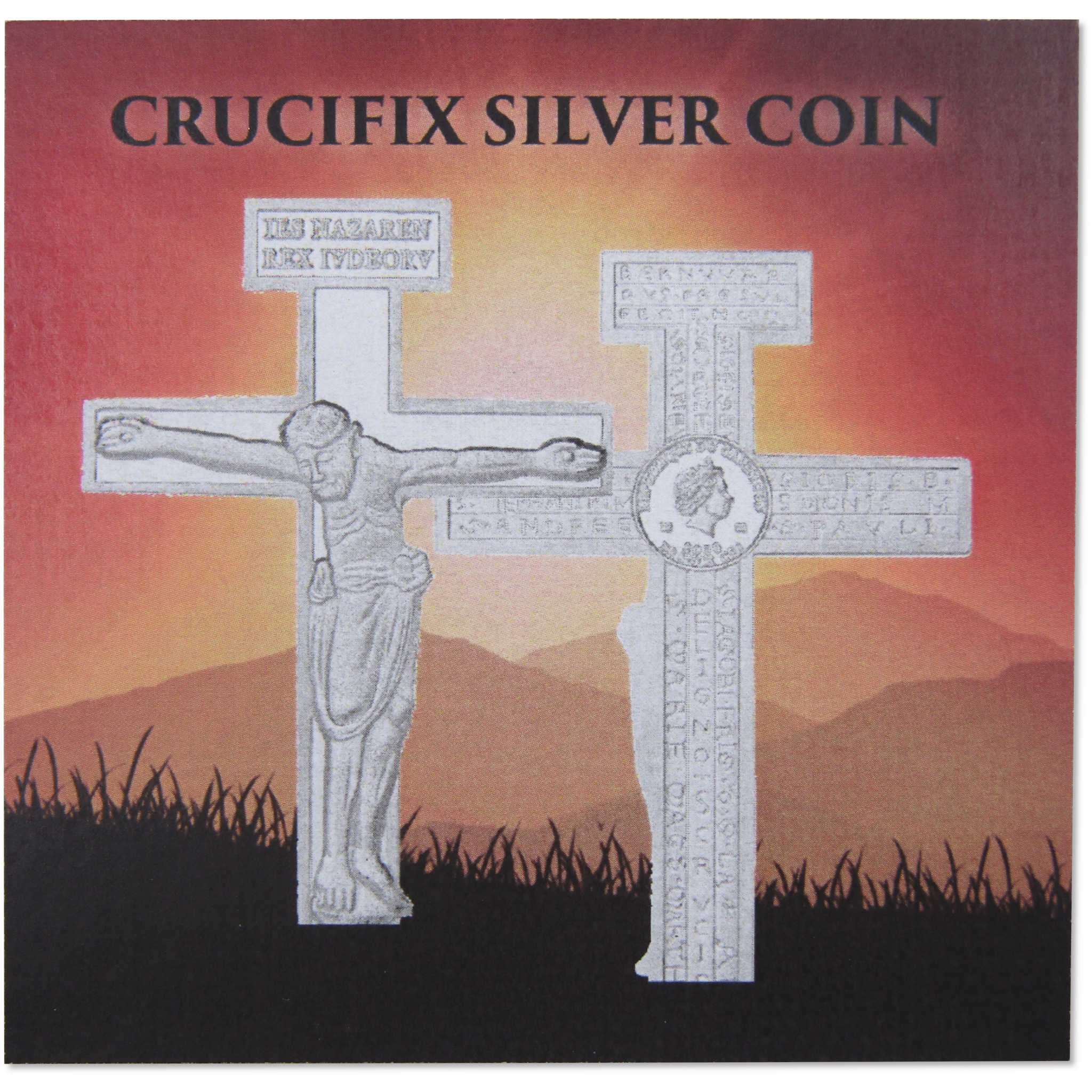 Bernward's Cross Crucifix Shaped 1 oz .999 Silver Coin 2022 Cameroon COA