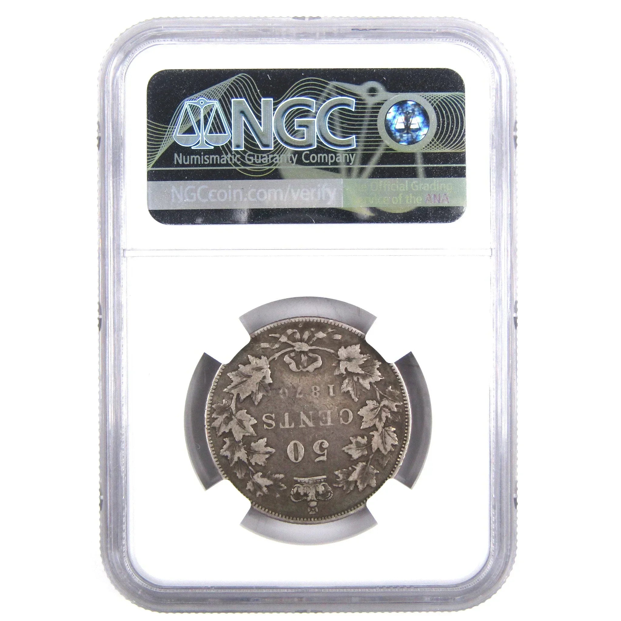 1870 Victoria 50 Cents No L.C.W. F 15 NGC Silver Canadian SKU:CPC2452