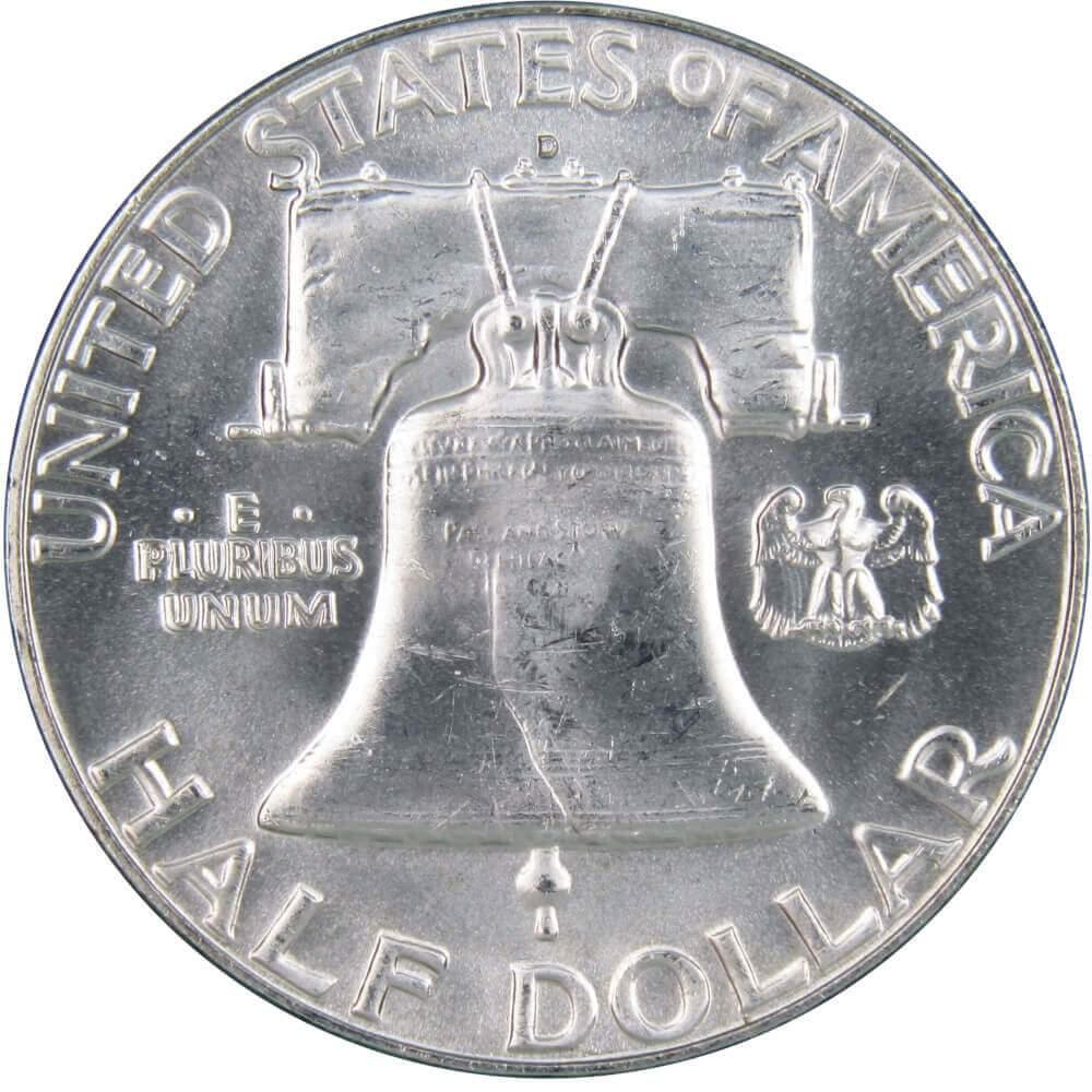 1963 D Franklin Half Dollar BU Uncirculated Mint State 90% Silver 50c US Coin