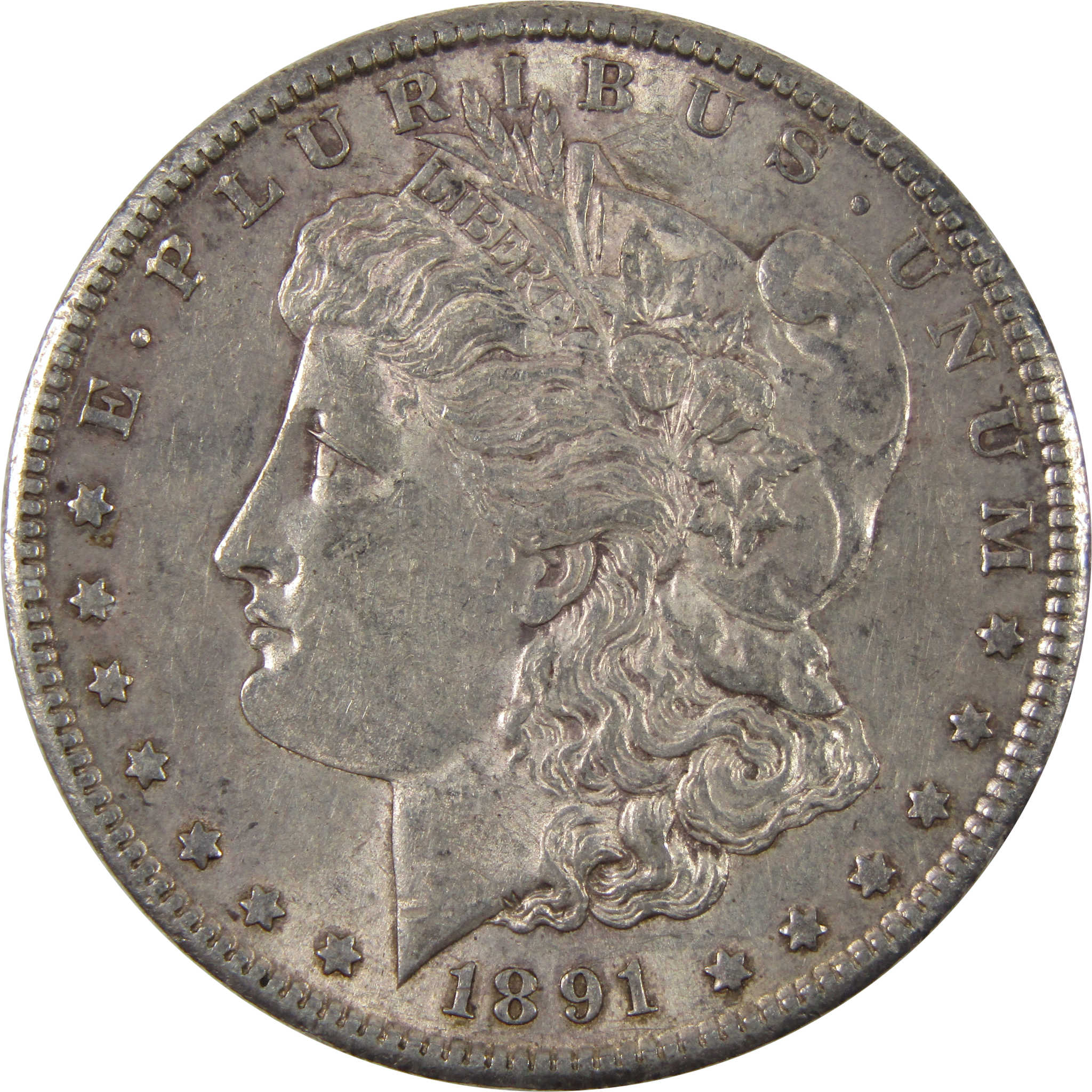 1891 S Morgan Dollar AU About Uncirculated 90% Silver $1 SKU:I7447 - Morgan coin - Morgan silver dollar - Morgan silver dollar for sale - Profile Coins & Collectibles