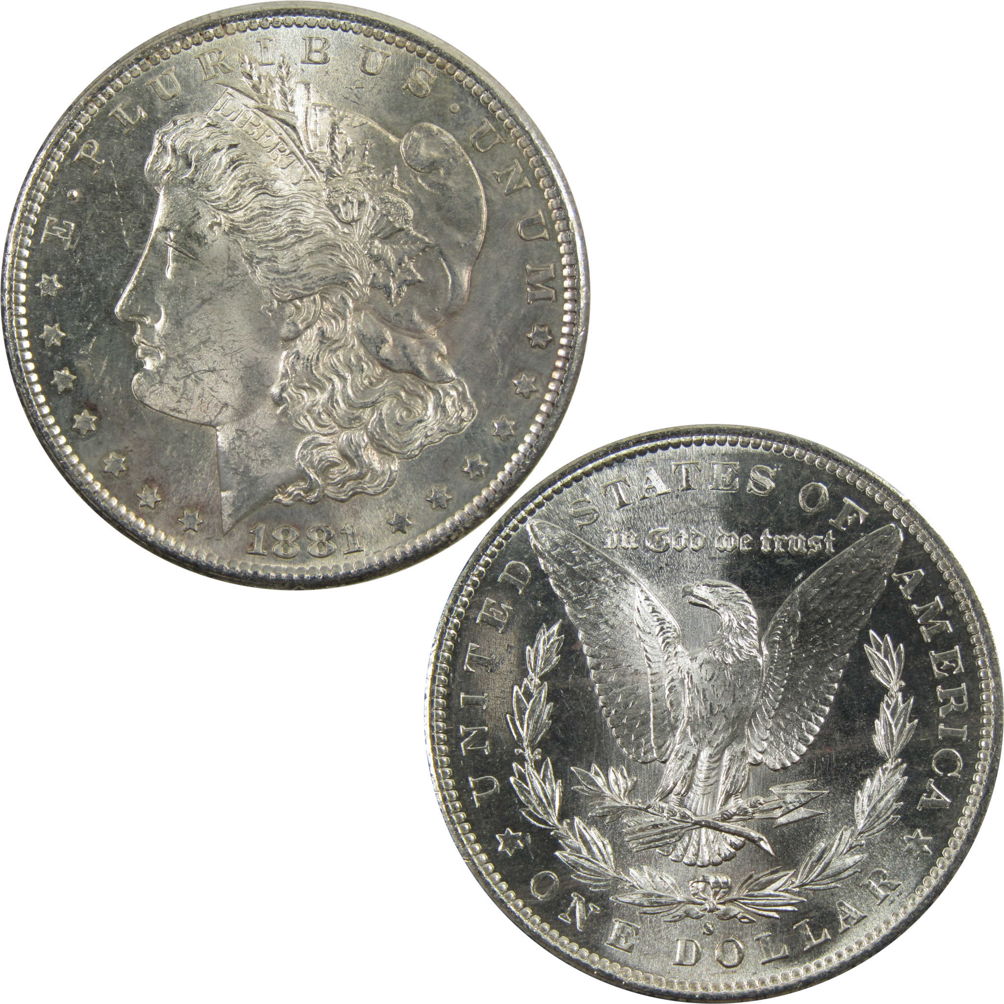 1881 S Morgan Dollar BU Uncirculated 90% Silver $1 Coin SKU:I5299 - Morgan coin - Morgan silver dollar - Morgan silver dollar for sale - Profile Coins & Collectibles