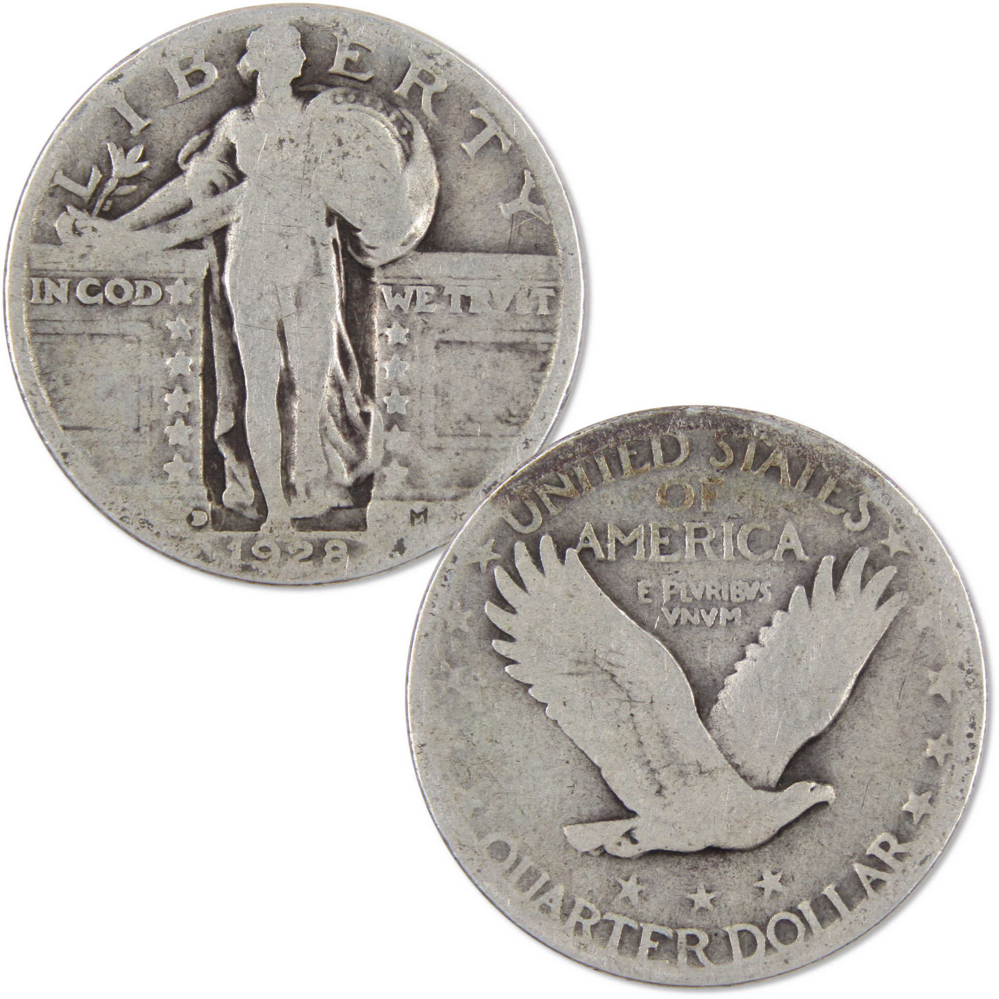 Standing Liberty Quarter 3 Coin PDS All Mint Gift Set AG About Good 90% Silver