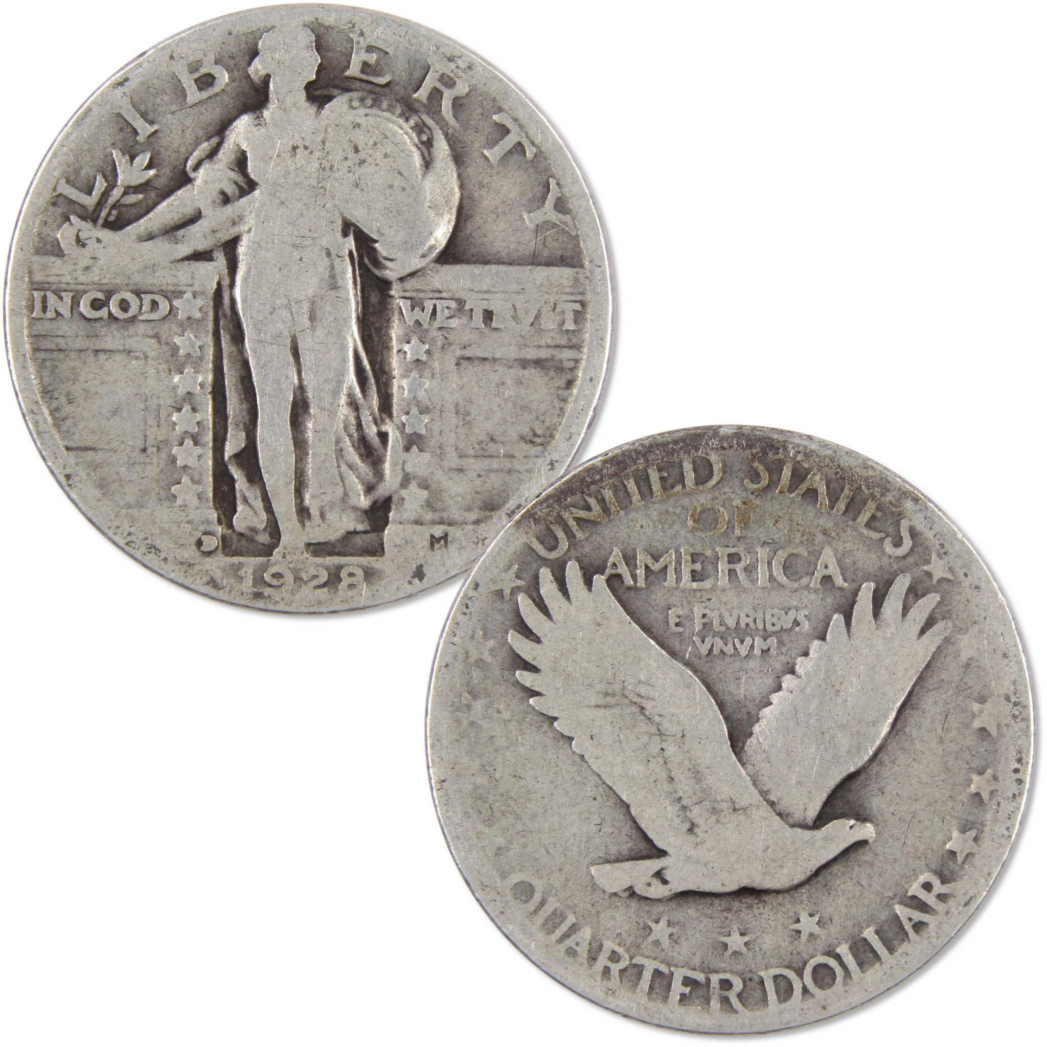 Standing Liberty Quarter 3 Coin PDS All Mint Gift Set AG About Good 90% Silver