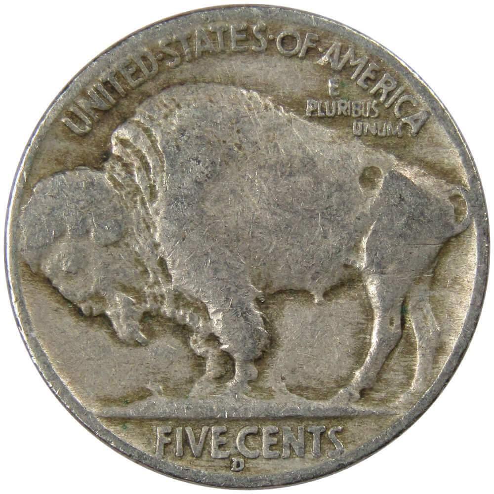 1935 D Indian Head Buffalo Nickel 5 Cent Piece F Fine 5c US Coin Collectible