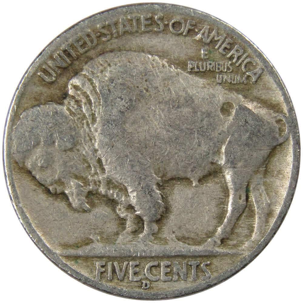 1935 D Indian Head Buffalo Nickel 5 Cent Piece F Fine 5c US Coin Collectible