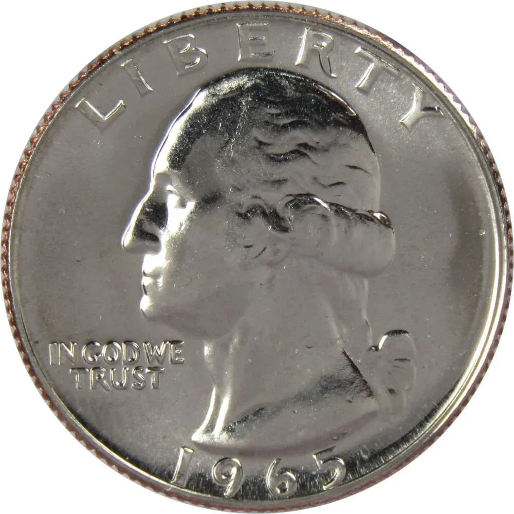 1965 SMS Washington Quarter BU Uncirculated Mint State 25c US Coin Collectible