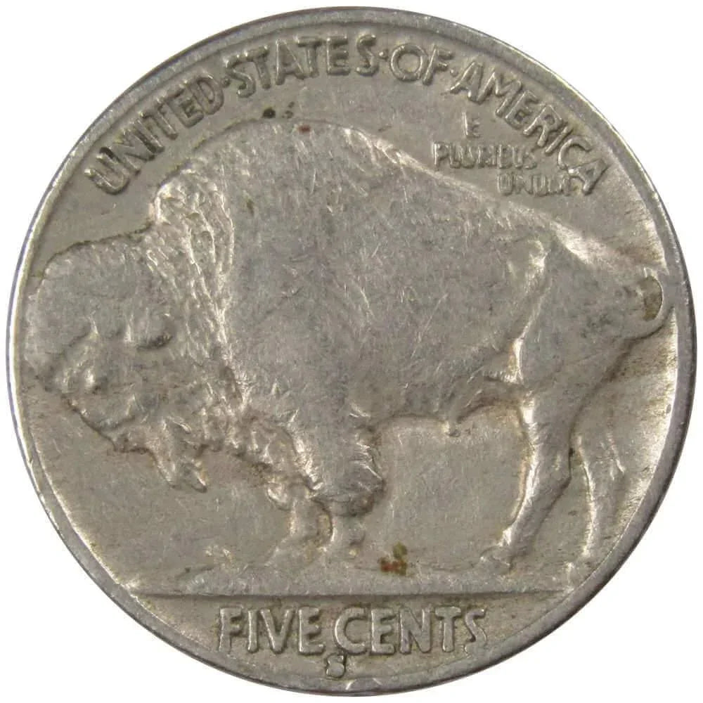 1936 S Indian Head Buffalo Nickel 5 Cent Piece VF Very Fine 5c US Coin