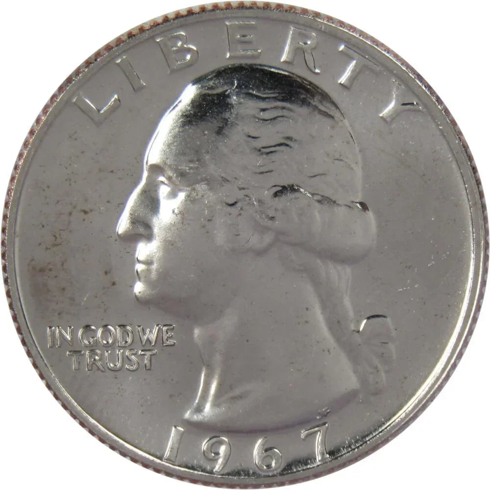 1967 SMS Washington Quarter BU Uncirculated Mint State 25c US Coin Collectible