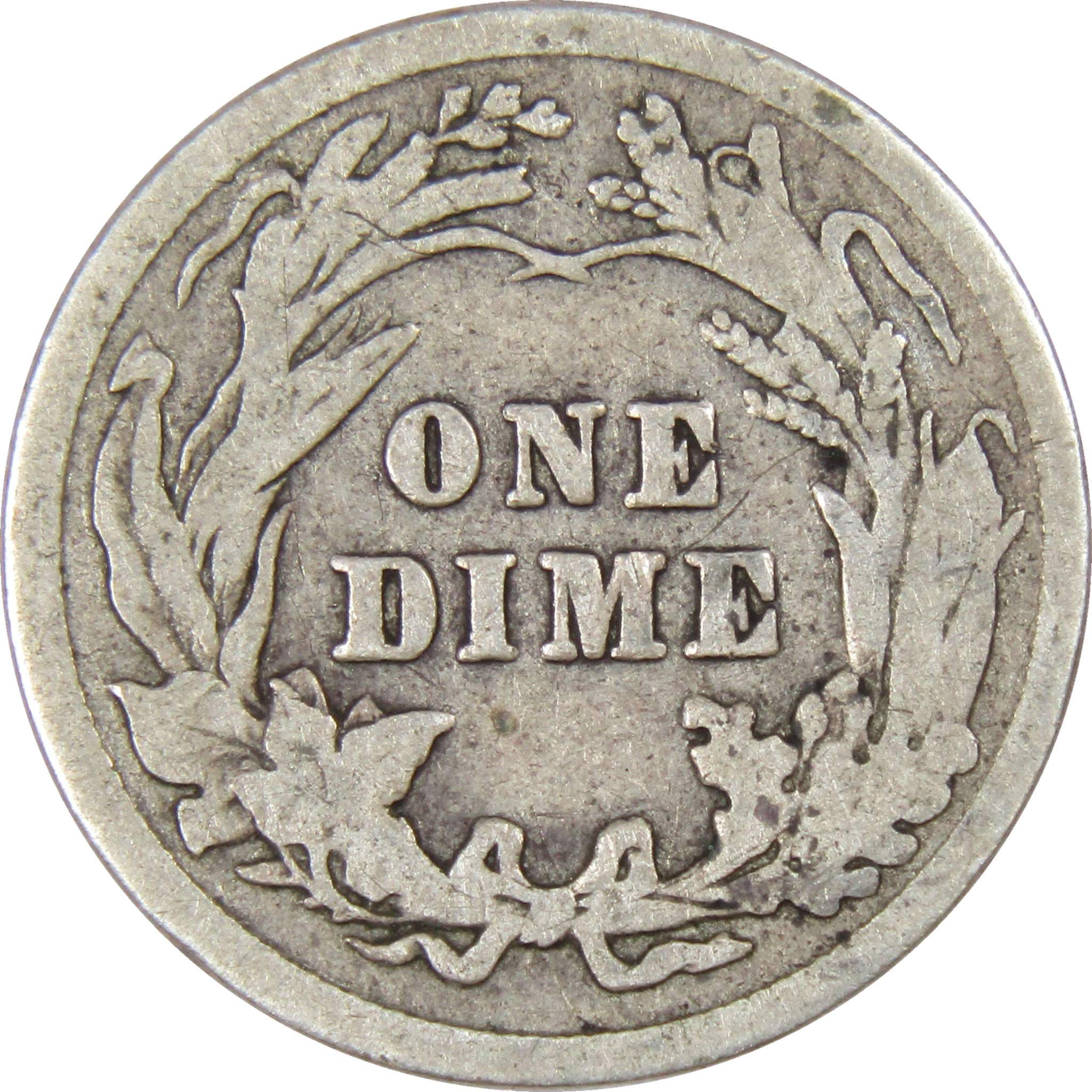 Barber Dime G Good Random Date 90% Silver 10c US Type Coin Collectible