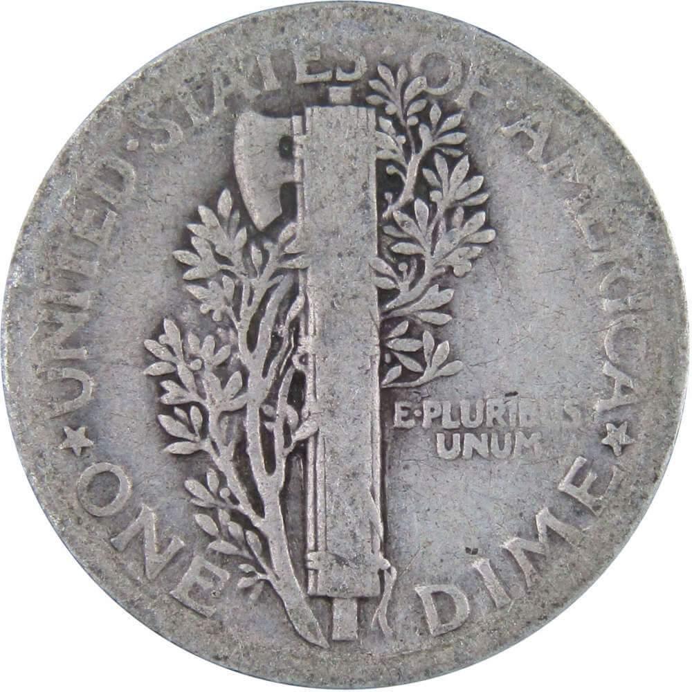 1917 Mercury Dime AG About Good 90% Silver 10c US Coin Collectible