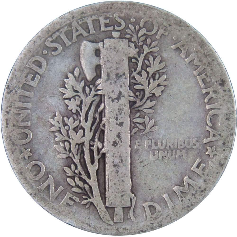 1925 Mercury Dime AG About Good 90% Silver 10c US Coin Collectible