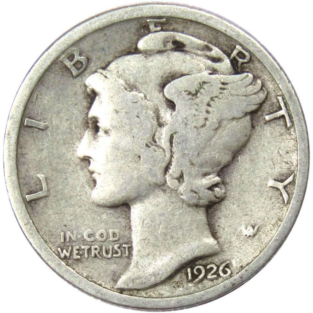 1926 Mercury Dime VG Very Good 90% Silver 10c US Coin Collectible